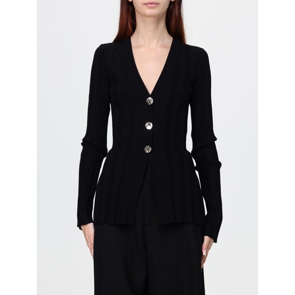 Sportmax Women Ribbed Slim Fit Viscose Cardigan Sportmax With Jewelled Buttons